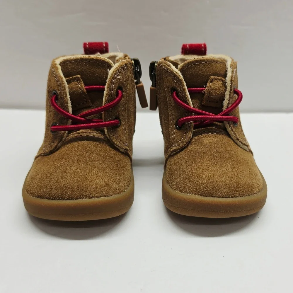 UGG Bixbee Koala Stuffie Infant Suede Boots Chestnut Red Size 0/1 1097114I